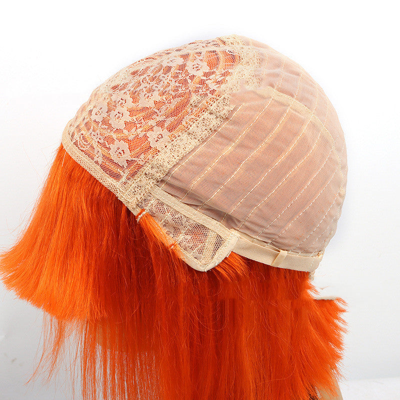 Chic Full Bangs Bob Wig in Real Hair - Straight Short Hairstyle for All Face Shapes4