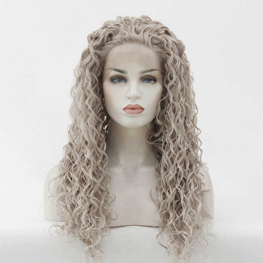 Chic Grey Curly Front Lace Wig | Fashionable Short Style for Women