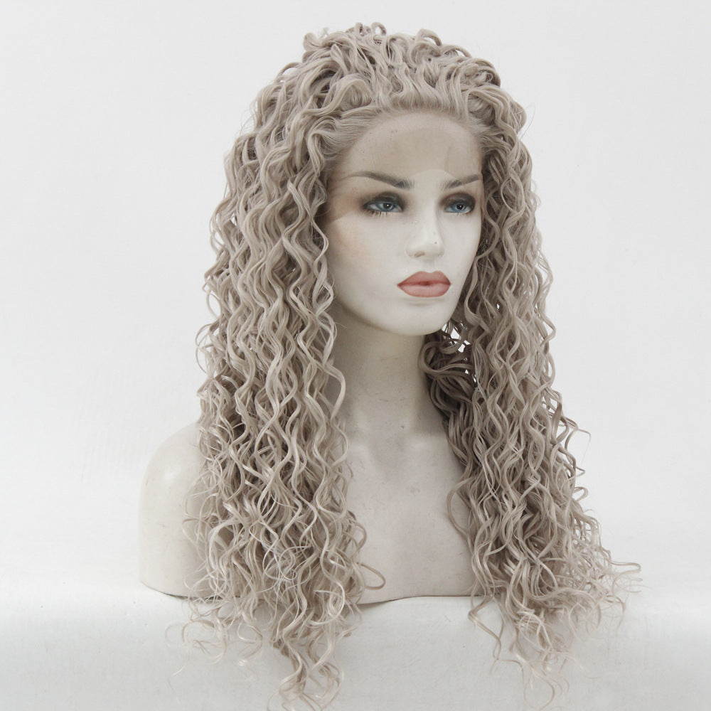 Chic Grey Curly Front Lace Wig | Fashionable Short Style for Women