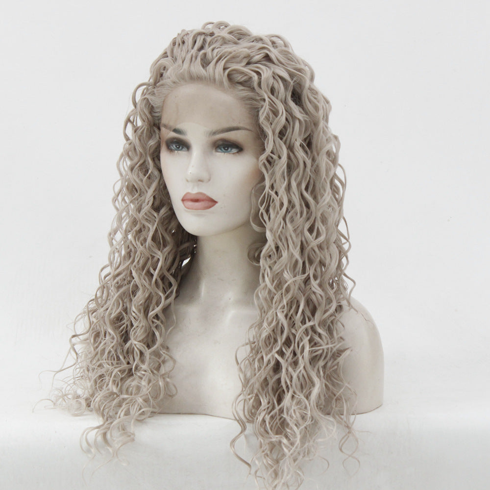 Chic Grey Curly Front Lace Wig | Fashionable Short Style for Women