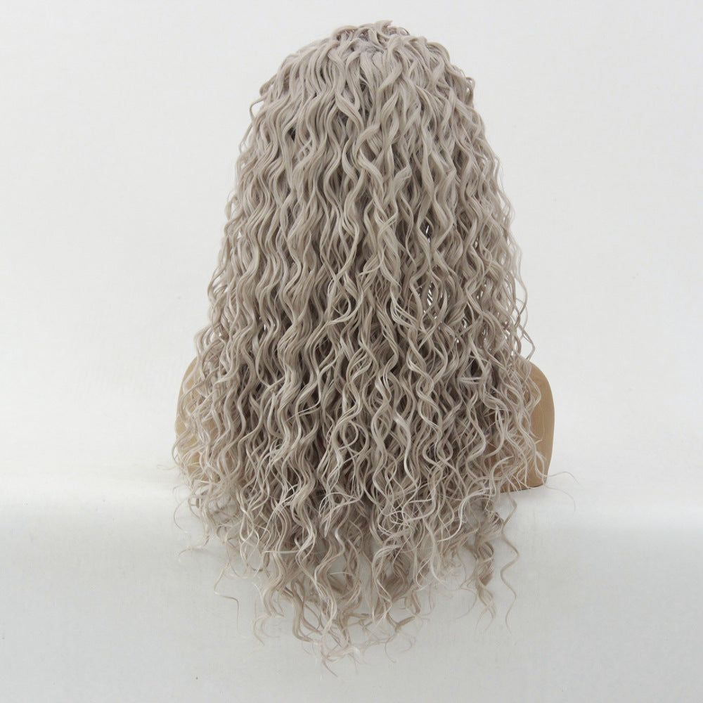 Chic Grey Curly Front Lace Wig | Fashionable Short Style for Women