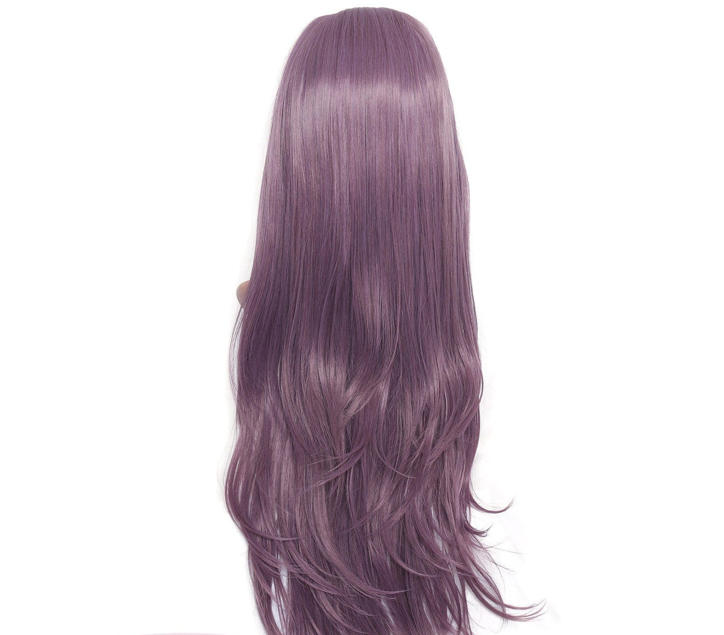Chic Long Purple Curly Lace Front Wig - Stylish Big Waves, 28 Inches!