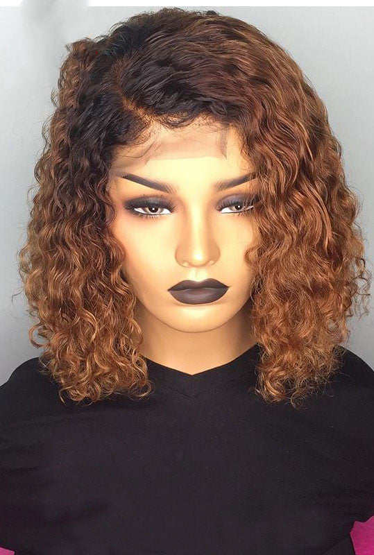 Chic Water Wave Bob Human Hair Wig | Smooth & Customizable Colors