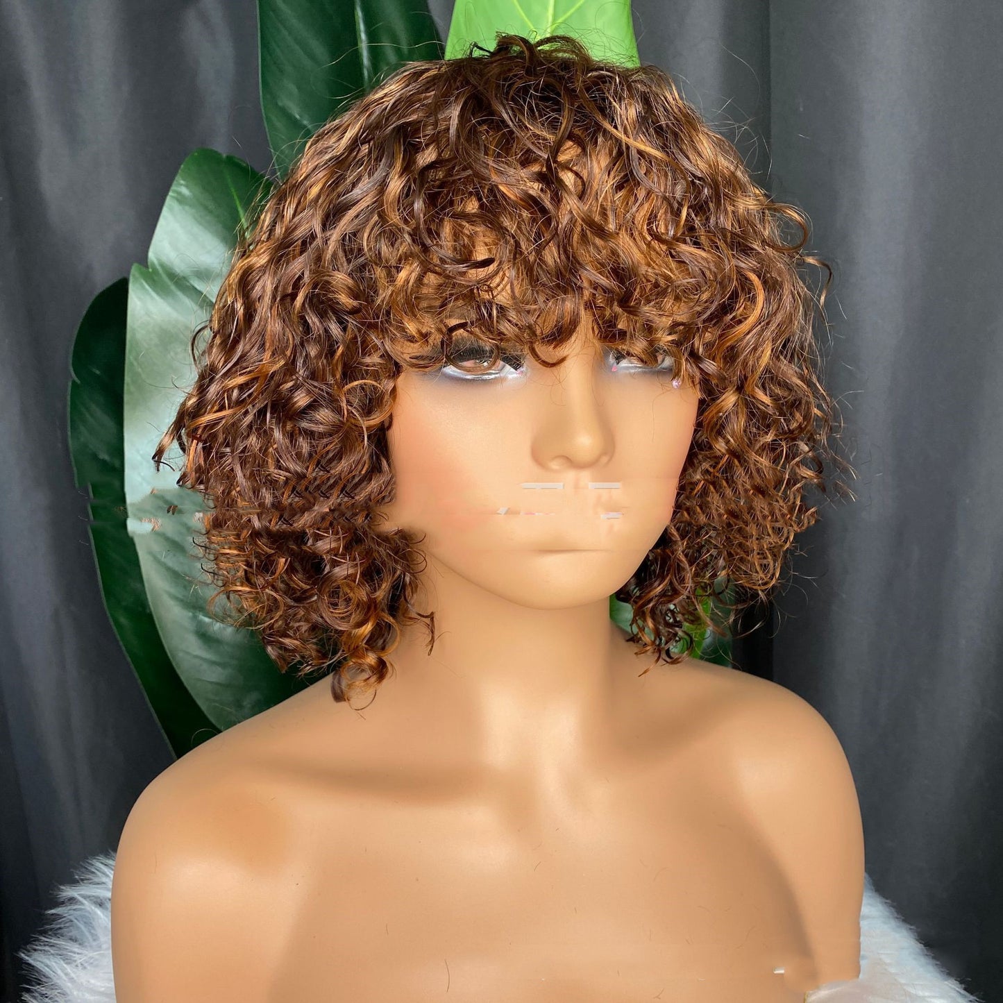 Curly Human Hair Wig – Full Machine Made, Natural Look, Customizable, & Dyeable | Perfect for Any Face & Skin Type1
