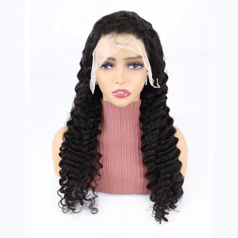 Deep Wave Lace Front Wig Human Hair – 13x4 Half Lace, Full Hand-Weaving, Dyeable, for All Skin Tones & Face Shapes1