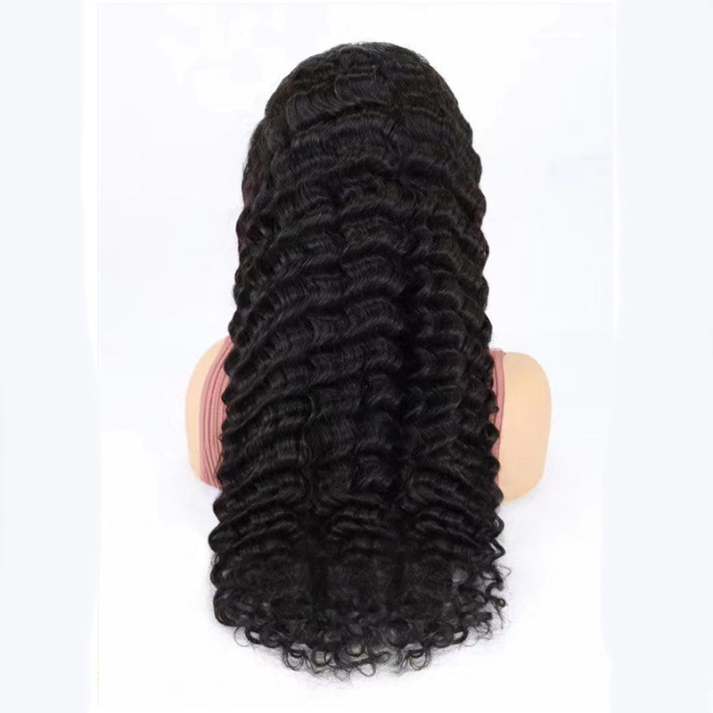 Deep Wave Lace Front Wig Human Hair – 13x4 Half Lace, Full Hand-Weaving, Dyeable, for All Skin Tones & Face Shapes3