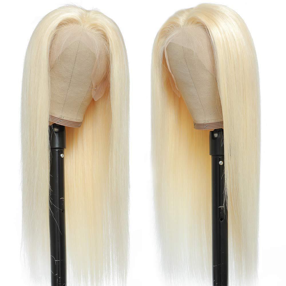 Elegant Light Golden Long Straight Lace Wig – Versatile South Korean Silk, Customizable Length