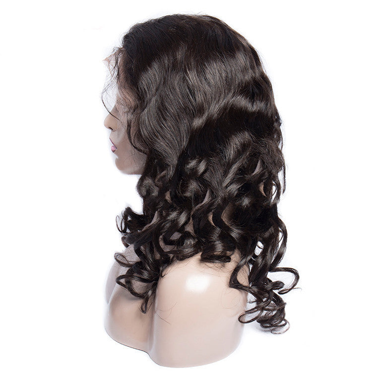 Elegant Loose Wave Human Hair Lace Front Wig | Full Lace Long Hair Wig in Natural Color3