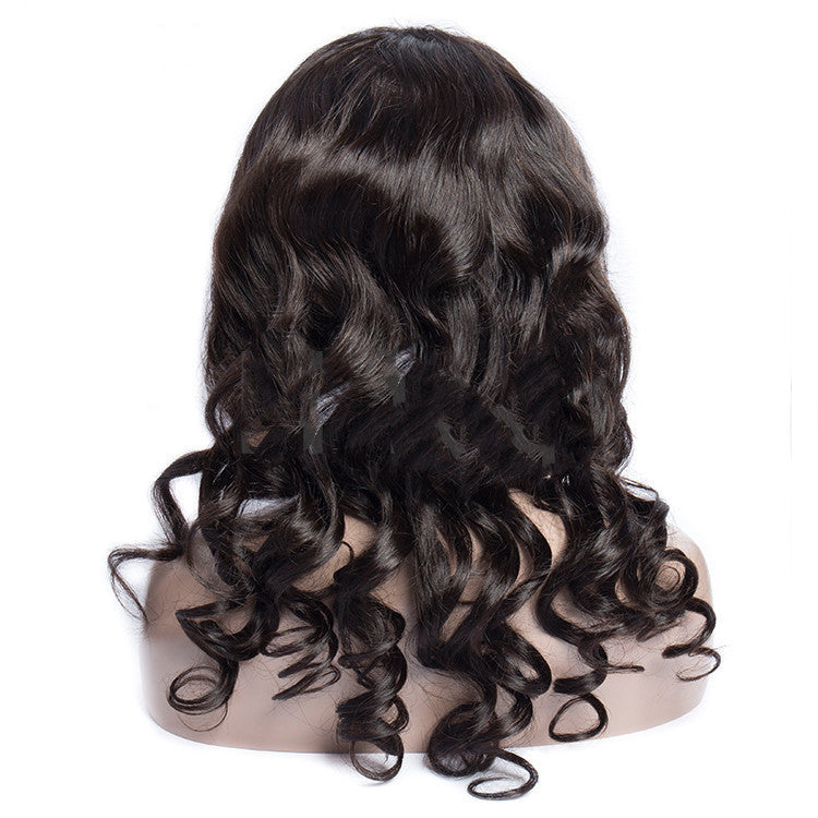 Elegant Loose Wave Human Hair Lace Front Wig | Full Lace Long Hair Wig in Natural Color4