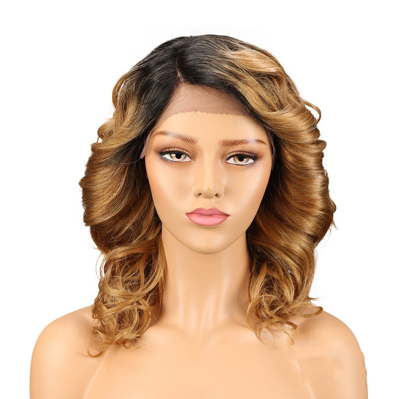 Elegant Real Hair Lace Wig for Women | Versatile Long Curly Style with Adjustable Bangs7