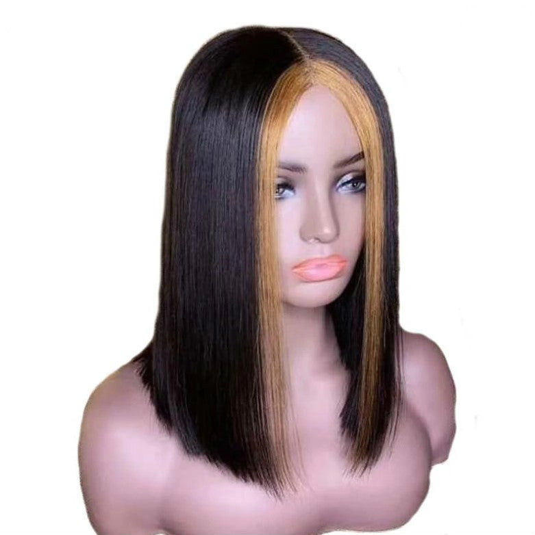 Elegant Short Straight Real Lace Wig – 13x4 Stretch Net for Ultimate Comfort1