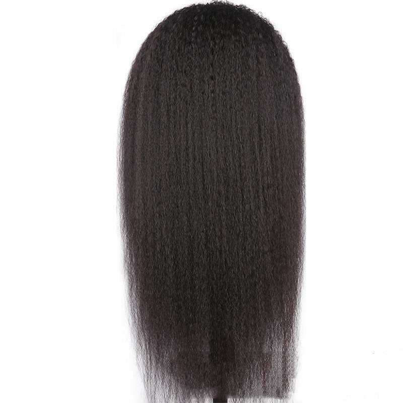 Elegant Strap Black Real Hair Ice Ribbon Wig - Versatile Styles for Fashionable Women2
