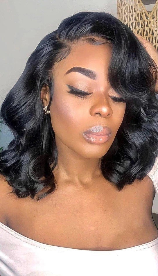 European & American Ladies Black Lace Partial Wig – Long Curly Hair, High Temperature Silk, Business/OL Style, 12-26 Inches