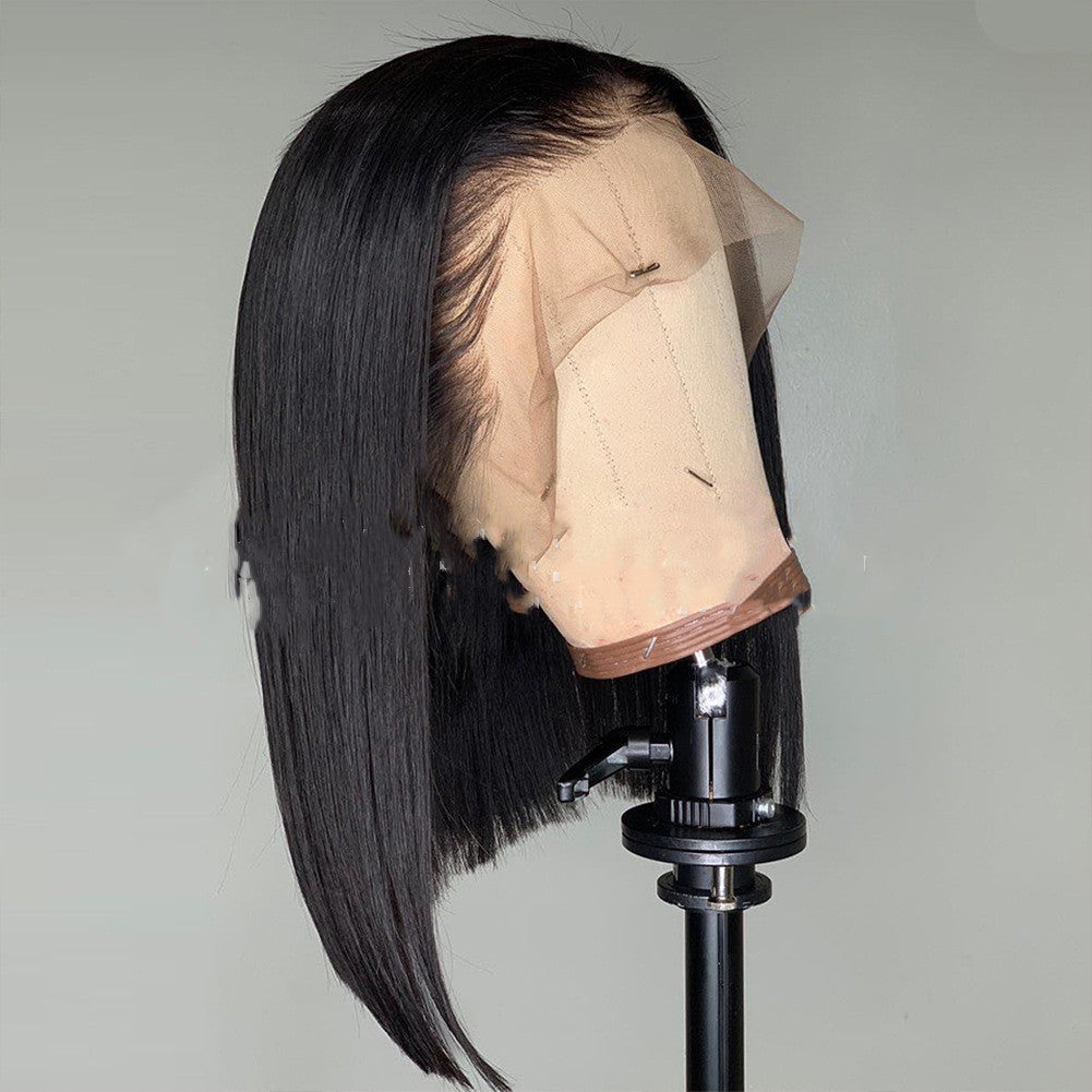 European and American Front Lace Chemical Fiber Short Bob Wig - High-Temperature Silk Material