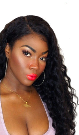 Exotic Medium-Long Real Human Hair Wig | Full Hand-Woven, Dyeable, Slanted Bangs