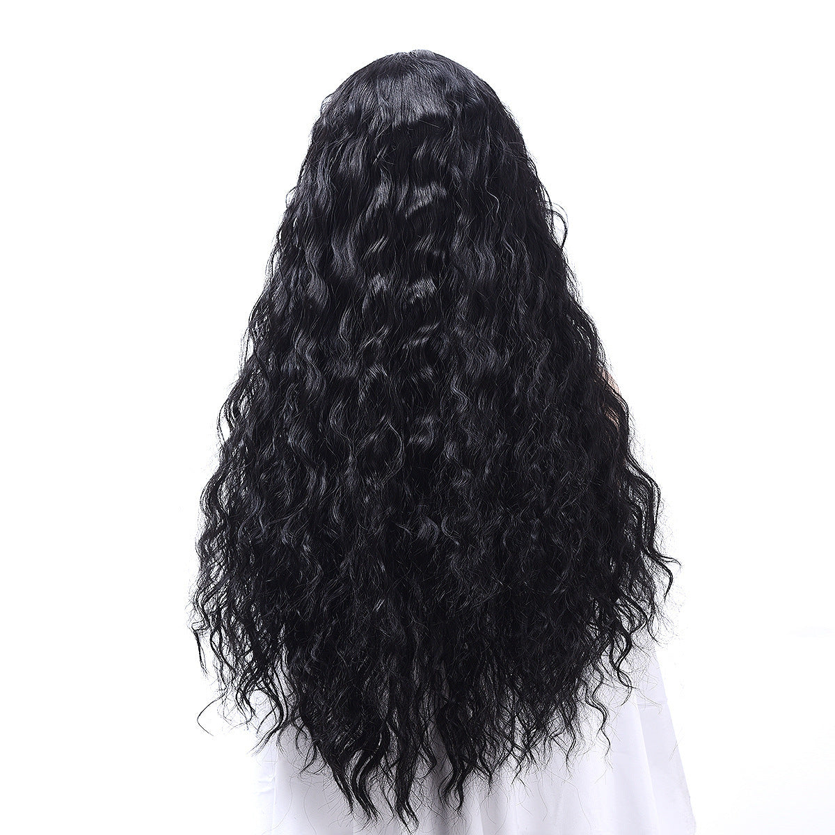 Fluffy Corn Perm Lace Front Wig – 24-Inch Hand-Hooked Japanese Silk