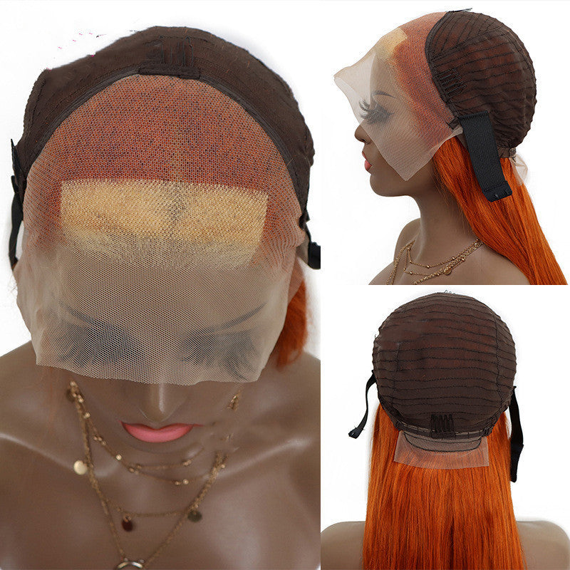 Front Lace Head Cover Wig | 350 Highlights Two Strands | Body Wave Real Human Hair | Medium Long Length4