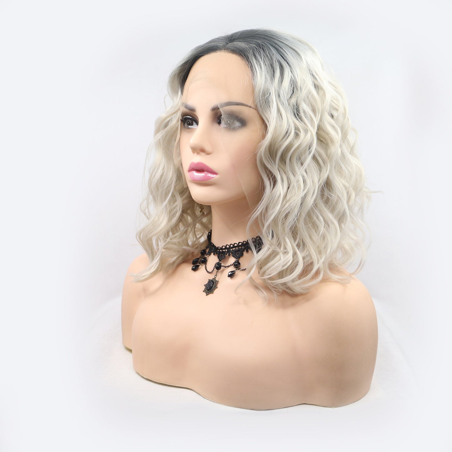 Front Lace High-Temperature Fiber Wig for Women - Style 0140, Dyeable & Versatile