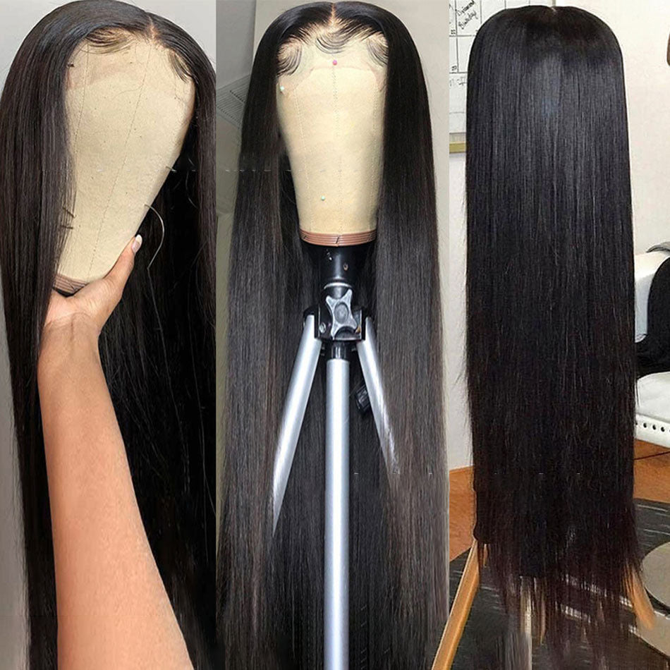 Front Lace Long Straight Hair Wig for Women – High-Temperature Fiber, Multiple Lengths
