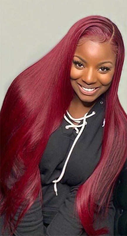 Full Headgear Long Straight Front Lace Wig | Real Human Hair | Fully Hand-Woven | Dyeable | Smooth, Natural Look2