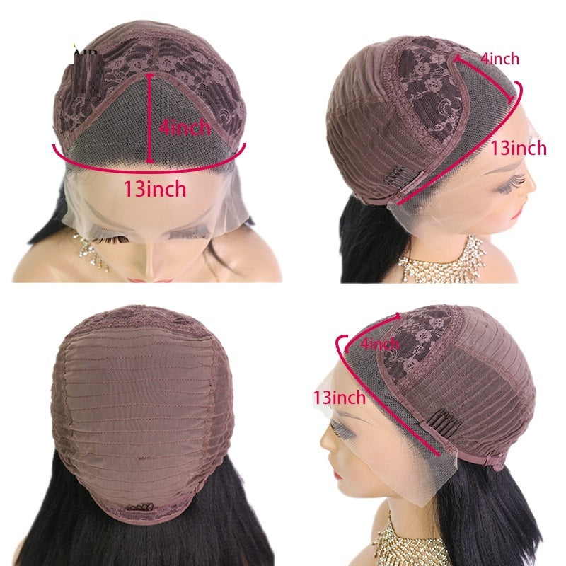 Gradient Orange, Yellow, Blue & Green Real Hair Headgear – Customizable Lengths & Dyeable, Double Layer Mechanism, Perfect for All Face Shapes & Skin Tones7