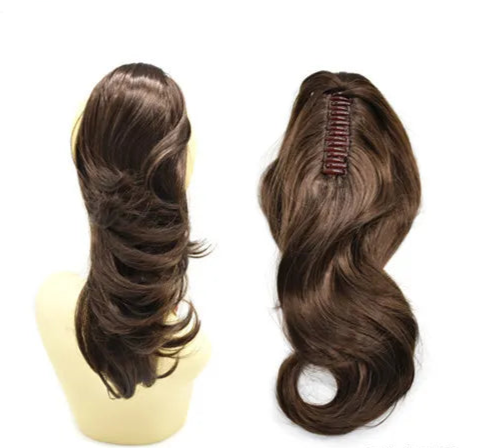 SE-224 Long Wavy Ponytail Extension – 22”/14” Claw Clip & Drawstring, Heat-Resistant