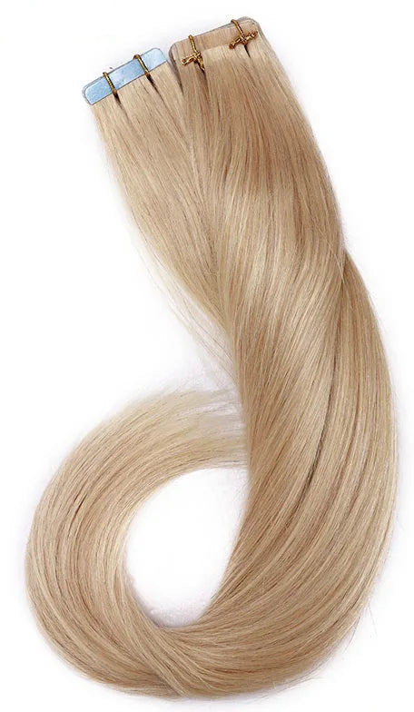 Premium Tape-In Hair Extensions | 100% Human Hair, Straight & Wavy, 18-22 Inches, Dyeable, 10-40 Pieces Pack