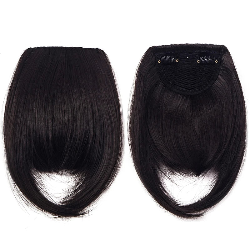 Kanekalon Clip-In Blunt Bangs Hair Extension – Frosted Color, Easy Fit & Washable