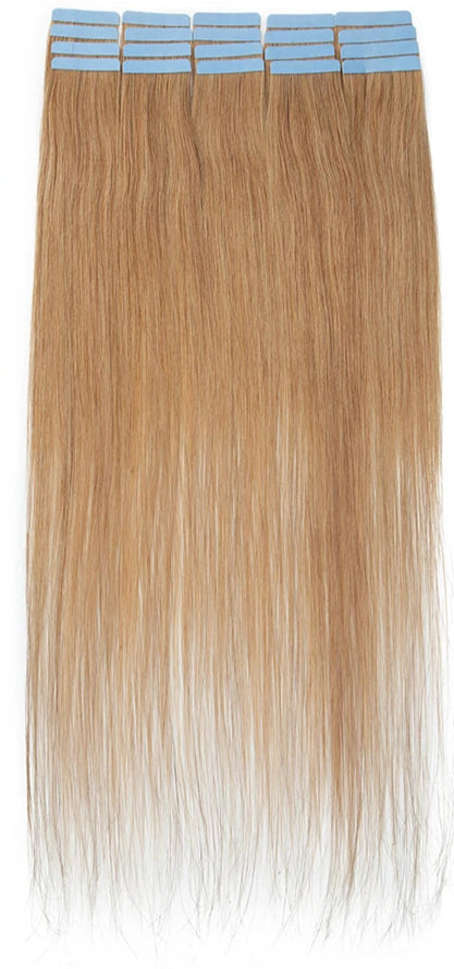 Premium Tape-In Hair Extensions | 100% Human Hair, Straight & Wavy, 18-22 Inches, Dyeable, 10-40 Pieces Pack