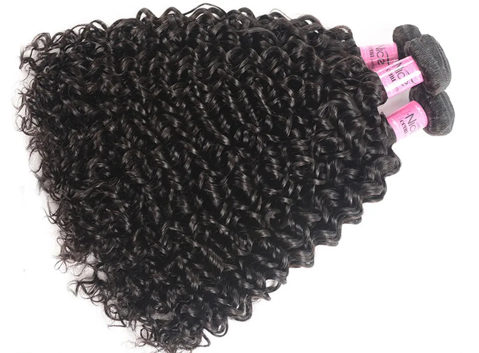 100% Unprocessed Curly Human Hair Bundles – Permed, Dyeable, Machine Double Weft Weaving