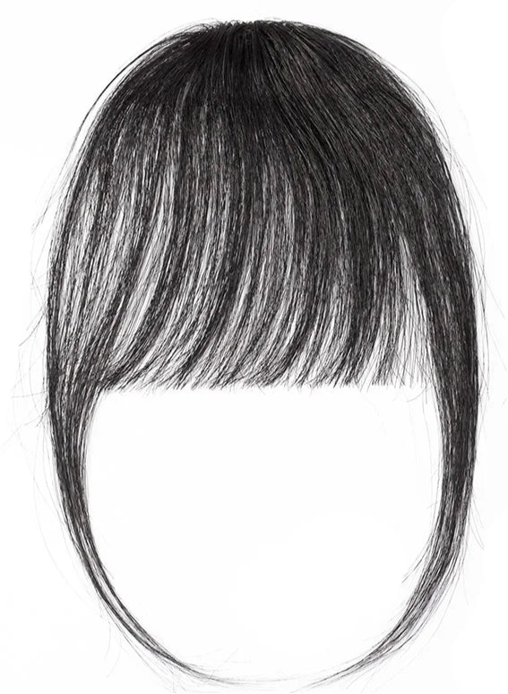 100% Human Hair Thick & Air Bangs – Clip-In Hairpiece for Natural & Elegant Style