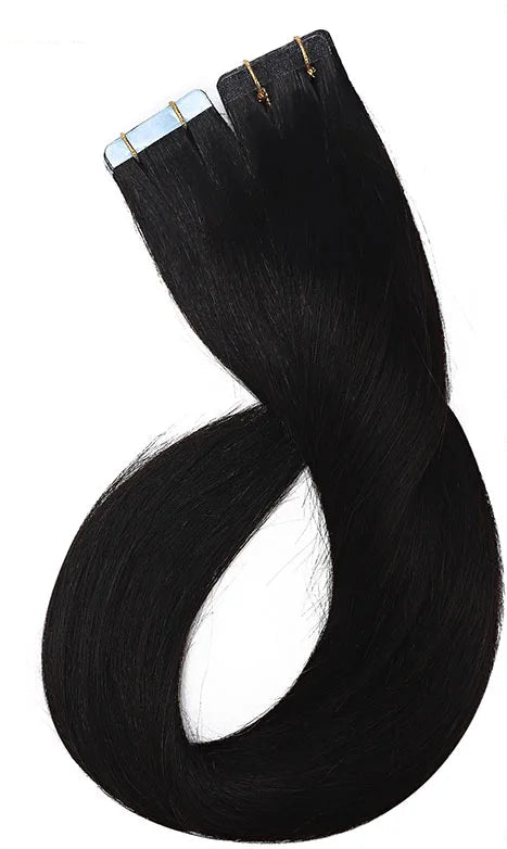 Premium Tape-In Hair Extensions | 100% Human Hair, Straight & Wavy, 18-22 Inches, Dyeable, 10-40 Pieces Pack