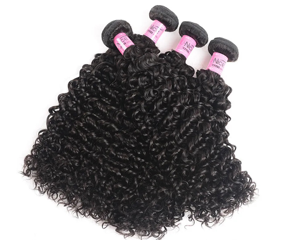 100% Unprocessed Curly Human Hair Bundles – Permed, Dyeable, Machine Double Weft Weaving