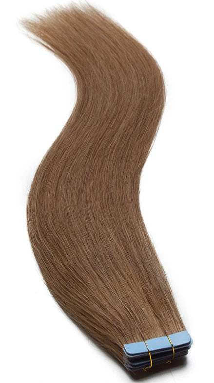 Premium Tape-In Hair Extensions | 100% Human Hair, Straight & Wavy, 18-22 Inches, Dyeable, 10-40 Pieces Pack