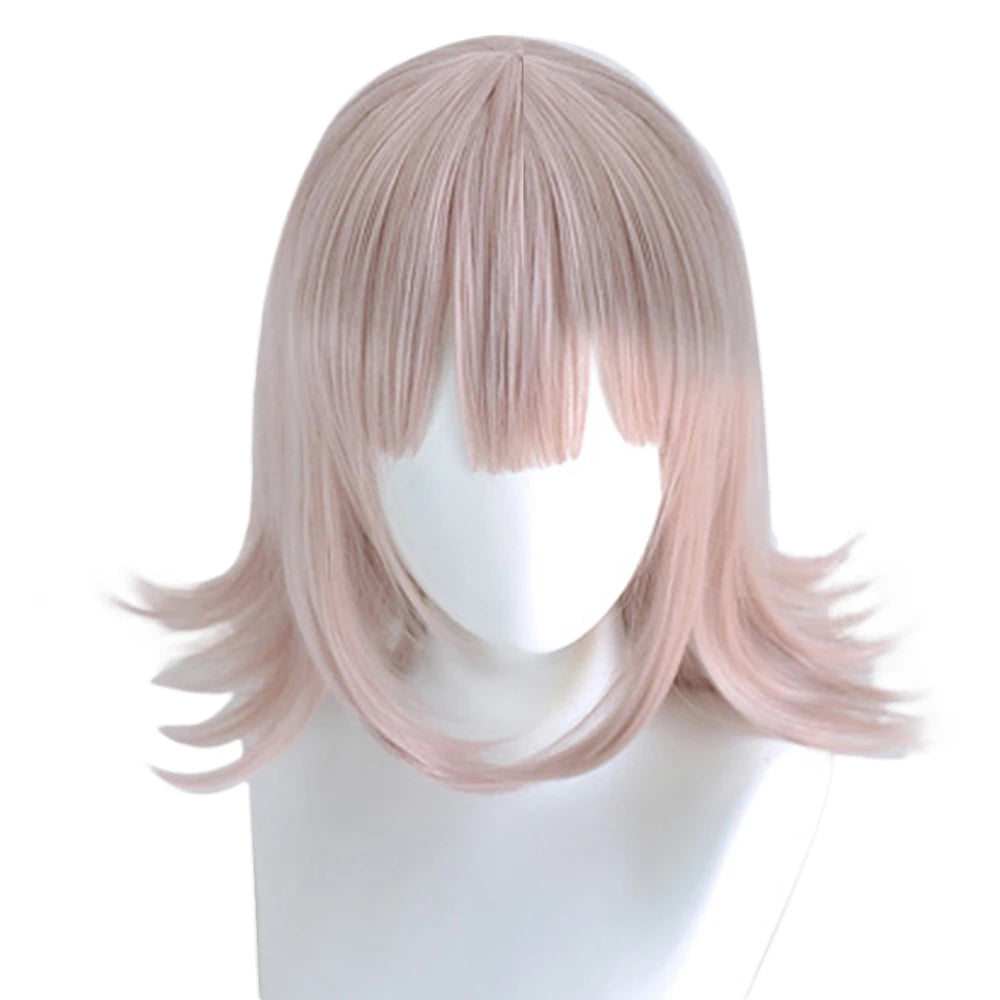 ANOGOL Danganronpa Enoshima Junko Cosplay Wig – Long Pink Synthetic Wig with Adjustable Cap for Halloween & Anime Parties