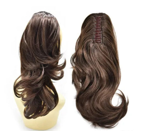 SE-224 Long Wavy Ponytail Extension – 22”/14” Claw Clip & Drawstring, Heat-Resistant