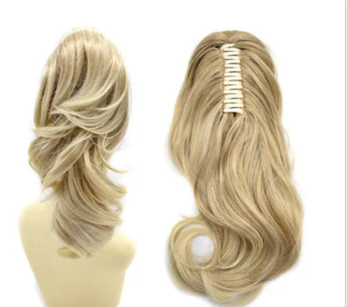 SE-224 Long Wavy Ponytail Extension – 22”/14” Claw Clip & Drawstring, Heat-Resistant