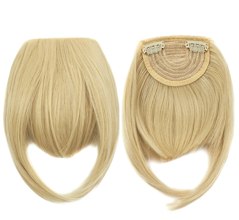 Kanekalon Clip-In Blunt Bangs Hair Extension – Frosted Color, Easy Fit & Washable