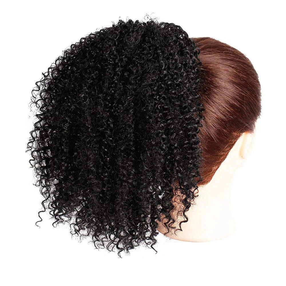 Afro Kinky Curly Clip-In Ponytail Extension – 150g, 100% Human Hair, Dye & Perm Safe