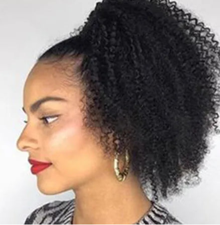 Afro Kinky Curly Human Hair Clip-In Ponytail – 100% Pure Mongolian Hair, Natural & Versatile