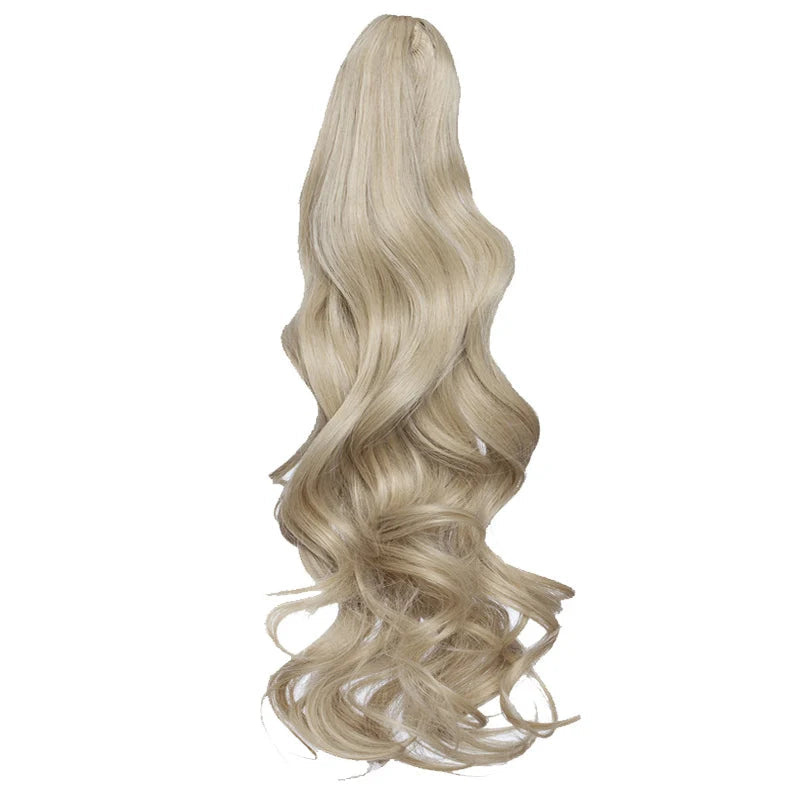 24-Inch Heat-Resistant Wavy Synthetic Hair Extensions – Clip-In for Natural Volume & Length