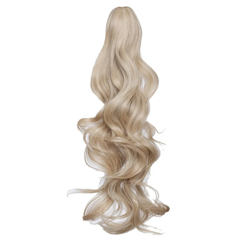 24-Inch Heat-Resistant Wavy Synthetic Hair Extensions – Clip-In for Natural Volume & Length