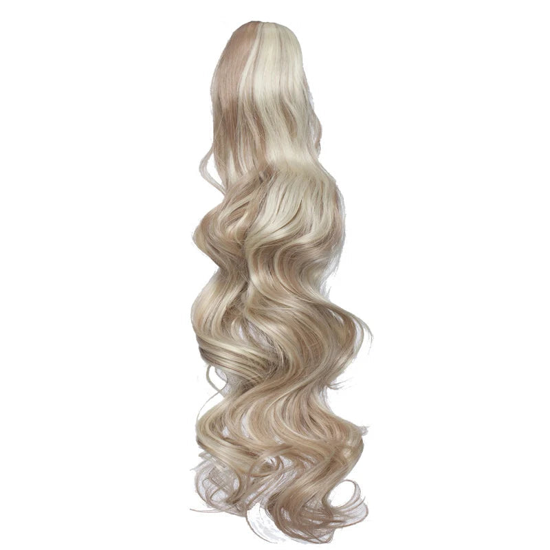 24-Inch Heat-Resistant Wavy Synthetic Hair Extensions – Clip-In for Natural Volume & Length