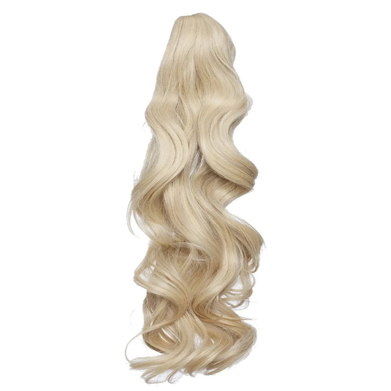 24-Inch Heat-Resistant Wavy Synthetic Hair Extensions – Clip-In for Natural Volume & Length