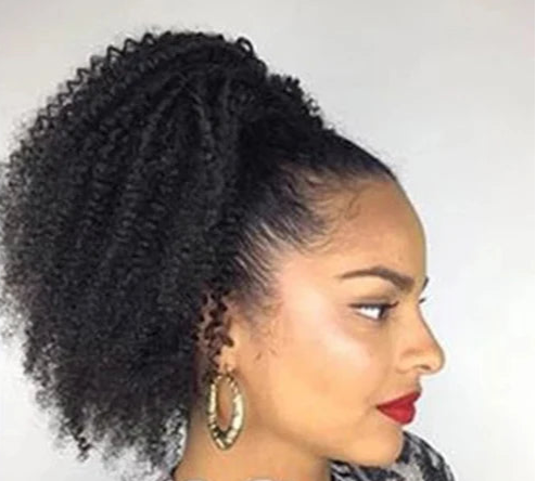 Afro Kinky Curly Clip-In Ponytail Extension – 150g, 100% Human Hair, Dye & Perm Safe