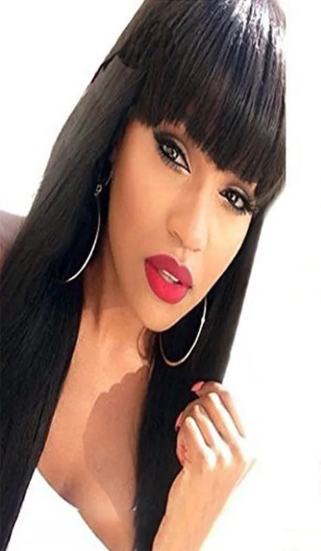 100% Virgin Human Hair Clip-In Fringe – Straight, Dyeable & Easy-to-Wear