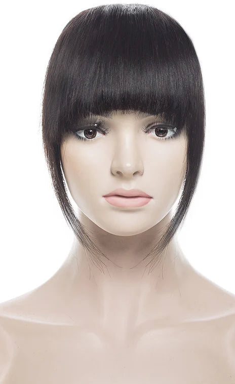 100% Human Hair Thick & Air Bangs – Clip-In Hairpiece for Natural & Elegant Style