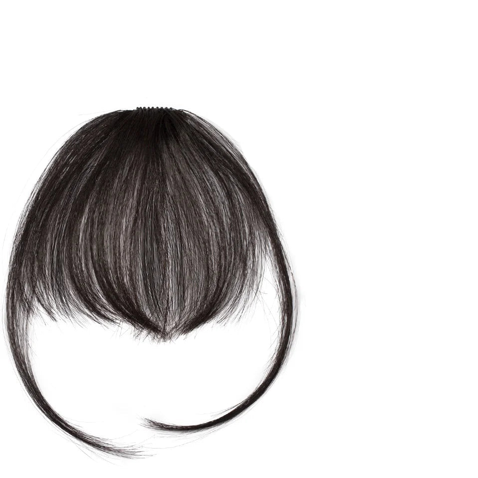 100% Human Hair Thick & Air Bangs – Clip-In Hairpiece for Natural & Elegant Style