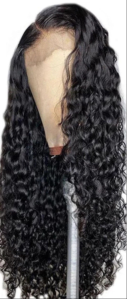 Half Lace Real Hair Cover 13 Water Wave Lace Wig – Baby Hair, Medium & Long Length, Dyeable & Ironable, Perfect for All Skin Tones1