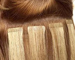Premium 100% Human Hair Tape-In Extensions – Straight, Natural Hair | 14-24 Inch, 20-100 Pieces, Dark Brown #4